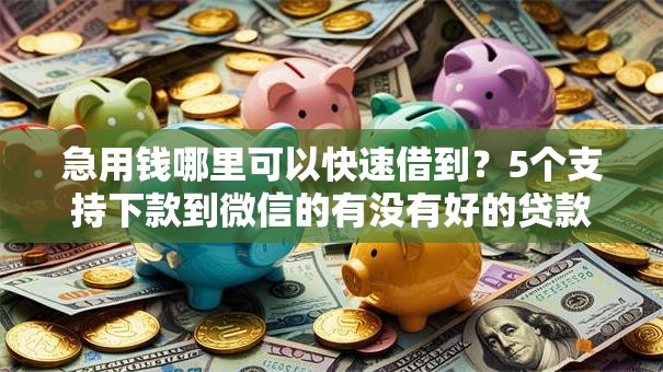急用钱哪里可以快速借到?5个支持下款到微信的有没有好的贷款平台 急用钱哪里可以快速借到?5个支持下款到微信的有没有好的贷款平台