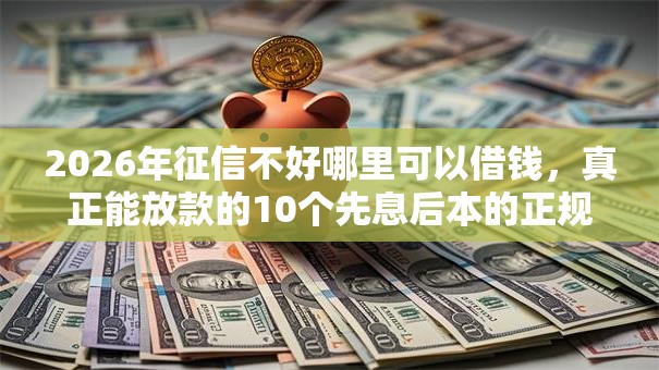 2026年征信不好哪里可以借钱，真正能放款的10个先息后本的正规贷款平台推荐