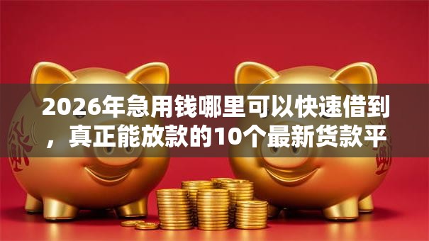 2026年急用钱哪里可以快速借到，真正能放款的10个最新货款平台推荐