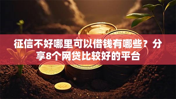 征信不好哪里可以借钱有哪些?分享8个网贷比较好的平台 征信不好哪里可以借钱有哪些?分享8个网贷比较好的平台