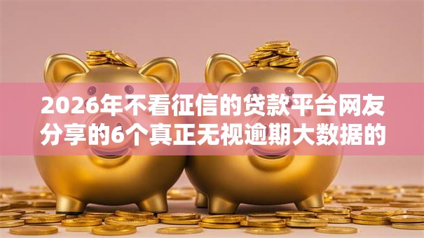 2026年不看征信的贷款平台网友分享的6个真正无视逾期大数据的网贷平台我觉得不错! 2026年不看征信的贷款平台网友分享的6个真正无视逾期大数据的网贷平台我觉得不错!