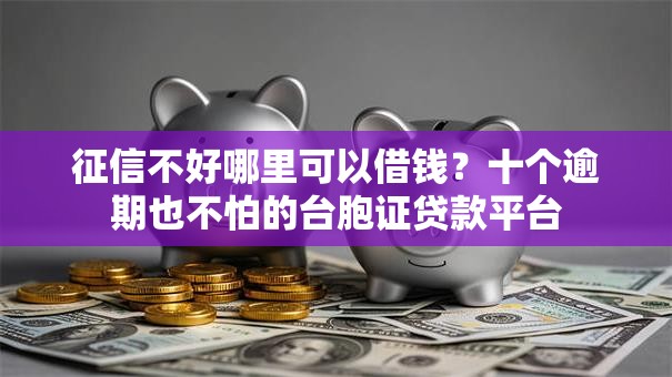 征信不好哪里可以借钱?十个逾期也不怕的台胞证贷款平台 征信不好哪里可以借钱?十个逾期也不怕的台胞证贷款平台