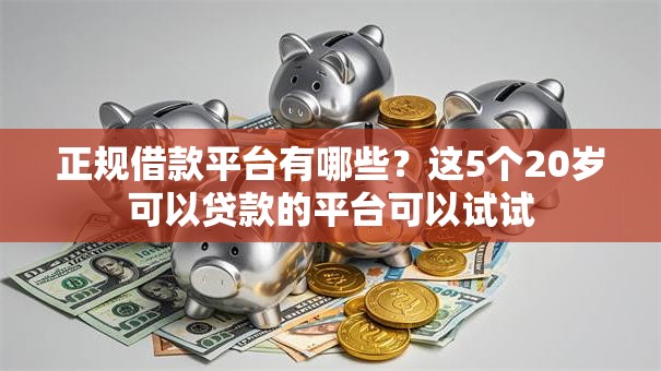正规借款平台有哪些？这5个20岁可以贷款的平台可以试试
