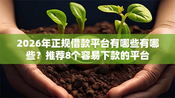 2026年正规借款平台有哪些有哪些？推荐8个容易下款的平台