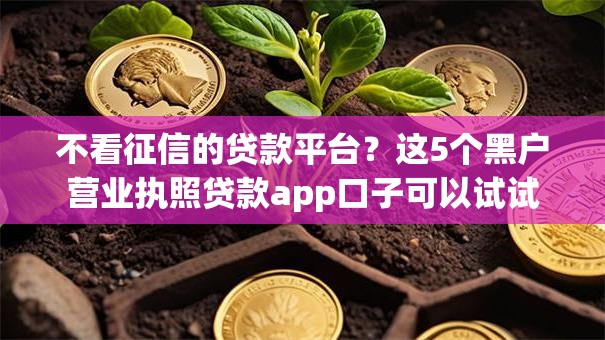 不看征信的贷款平台?这5个黑户营业执照贷款app口子可以试试 不看征信的贷款平台?这5个黑户营业执照贷款app口子可以试试