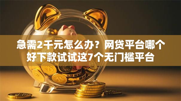 急需2千元怎么办？网贷平台哪个好下款试试这7个无门槛平台