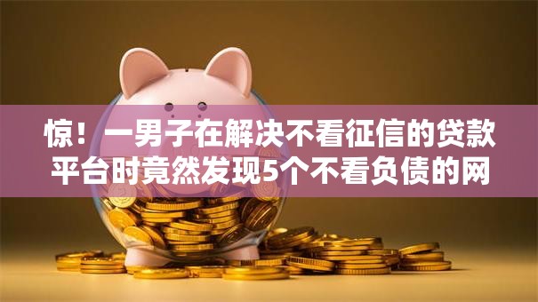 惊！一男子在解决不看征信的贷款平台时竟然发现5个不看负债的网贷软件，事后分享了出来