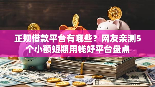 正规借款平台有哪些？网友亲测5个小额短期用钱好平台盘点