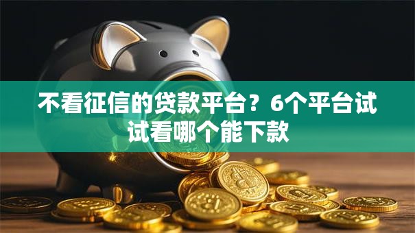 不看征信的贷款平台？6个平台试试看哪个能下款