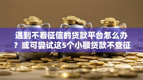 遇到不看征信的贷款平台怎么办?或可尝试这5个小额贷款不查征信的口子 遇到不看征信的贷款平台怎么办?或可尝试这5个小额贷款不查征信的口子
