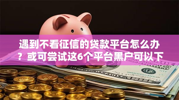 遇到不看征信的贷款平台怎么办?或可尝试这6个平台黑户可以下款的那种 遇到不看征信的贷款平台怎么办?或可尝试这6个平台黑户可以下款的那种