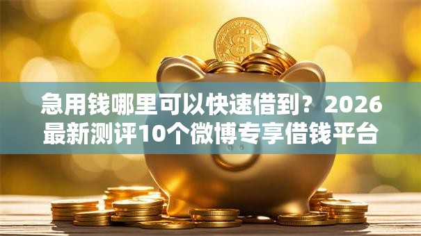 急用钱哪里可以快速借到?2026最新测评10个微博专享借钱平台 急用钱哪里可以快速借到?2026最新测评10个微博专享借钱平台
