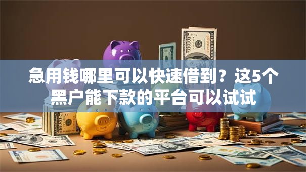急用钱哪里可以快速借到?这5个黑户能下款的平台可以试试 急用钱哪里可以快速借到?这5个黑户能下款的平台可以试试