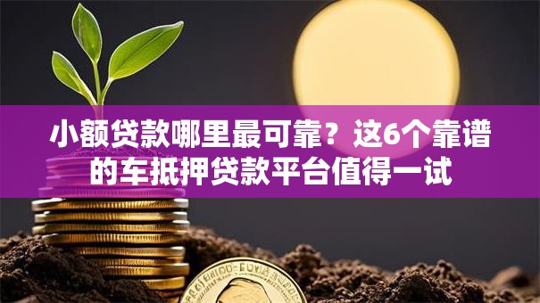 小额贷款哪里最可靠?这6个靠谱的车抵押贷款平台值得一试 小额贷款哪里最可靠?这6个靠谱的车抵押贷款平台值得一试