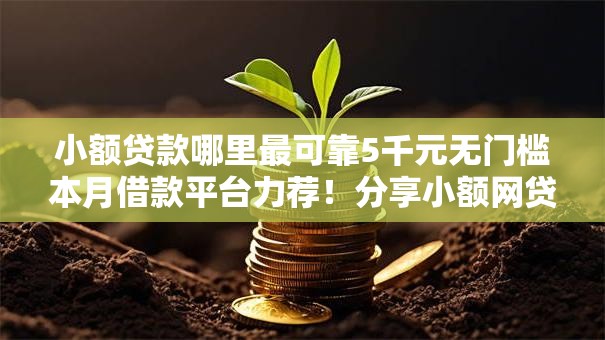 小额贷款哪里最可靠5千元无门槛本月借款平台力荐！分享小额网贷口子5千元无门槛借款