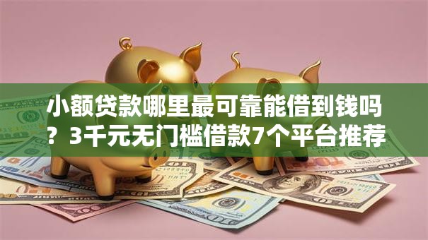 小额贷款哪里最可靠能借到钱吗？3千元无门槛借款7个平台推荐