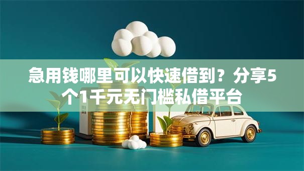 急用钱哪里可以快速借到？分享5个1千元无门槛私借平台