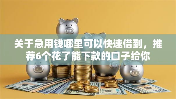 关于急用钱哪里可以快速借到，推荐6个花了能下款的口子给你