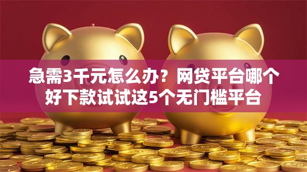 急需3千元怎么办?网贷平台哪个好下款试试这5个无门槛平台 急需3千元怎么办?网贷平台哪个好下款试试这5个无门槛平台