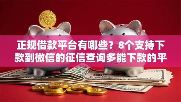 正规借款平台有哪些?8个支持下款到微信的征信查询多能下款的平台 正规借款平台有哪些?8个支持下款到微信的征信查询多能下款的平台