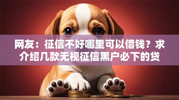 网友:征信不好哪里可以借钱?求介绍几款无视征信黑户必下的贷款口子 网友:征信不好哪里可以借钱?求介绍几款无视征信黑户必下的贷款口子