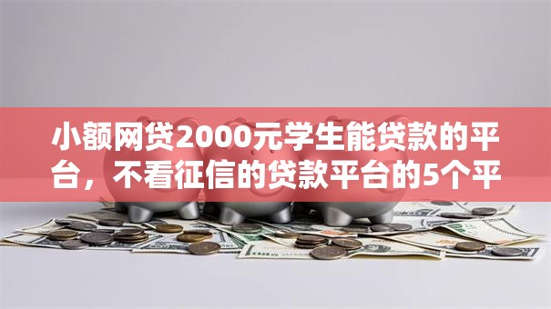 小额网贷2000元学生能贷款的平台，不看征信的贷款平台的5个平台介绍
