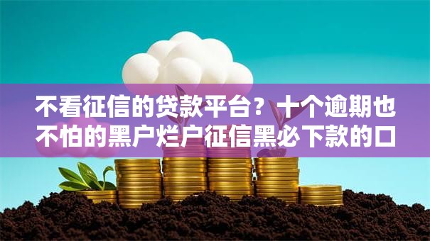 不看征信的贷款平台?十个逾期也不怕的黑户烂户征信黑必下款的口子 不看征信的贷款平台?十个逾期也不怕的黑户烂户征信黑必下款的口子