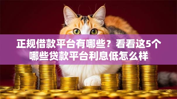 正规借款平台有哪些?看看这5个哪些贷款平台利息低怎么样 正规借款平台有哪些?看看这5个哪些贷款平台利息低怎么样