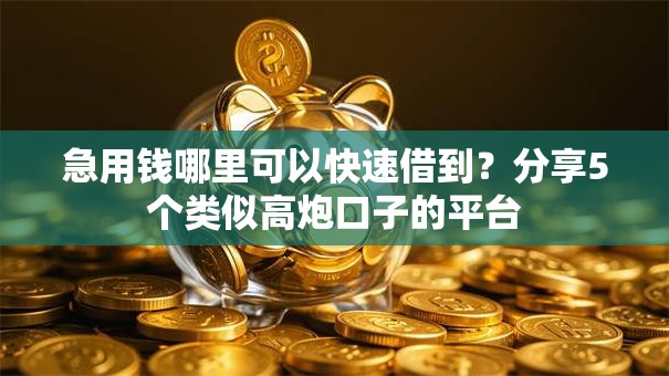 急用钱哪里可以快速借到？分享5个类似高炮口子的平台