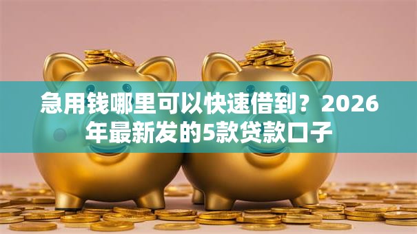急用钱哪里可以快速借到？2026年最新发的5款贷款口子