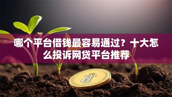 哪个平台借钱最容易通过?十大怎么投诉网贷平台推荐 哪个平台借钱最容易通过?十大怎么投诉网贷平台推荐