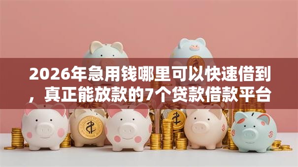 2026年急用钱哪里可以快速借到,真正能放款的7个贷款借款平台靠谱推荐 2026年急用钱哪里可以快速借到,真正能放款的7个贷款借款平台靠谱推荐