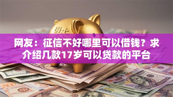 网友:征信不好哪里可以借钱?求介绍几款17岁可以贷款的平台 网友:征信不好哪里可以借钱?求介绍几款17岁可以贷款的平台