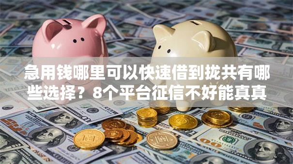 急用钱哪里可以快速借到拢共有哪些选择？8个平台征信不好能真真正正借到钱详解