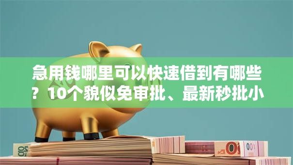 急用钱哪里可以快速借到有哪些?10个貌似免审批、最新秒批小额贷款软件合集 急用钱哪里可以快速借到有哪些?10个貌似免审批、最新秒批小额贷款软件合集