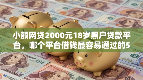 小额网贷2000元18岁黑户贷款平台，哪个平台借钱最容易通过的5个平台介绍