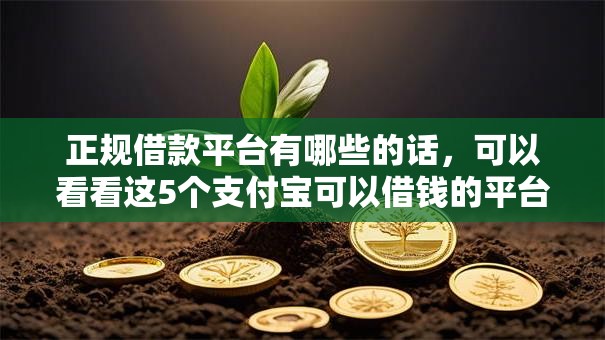 正规借款平台有哪些的话,可以看看这5个支付宝可以借钱的平台 正规借款平台有哪些的话,可以看看这5个支付宝可以借钱的平台