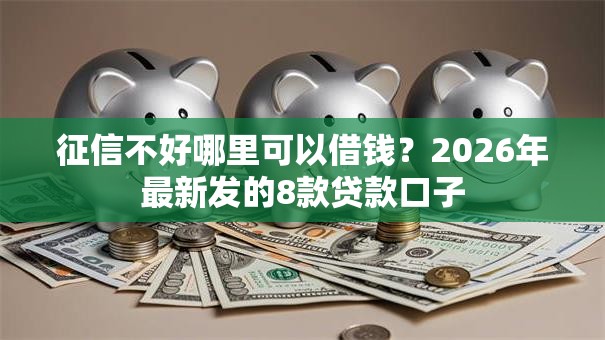 征信不好哪里可以借钱?2026年最新发的8款贷款口子 征信不好哪里可以借钱?2026年最新发的8款贷款口子