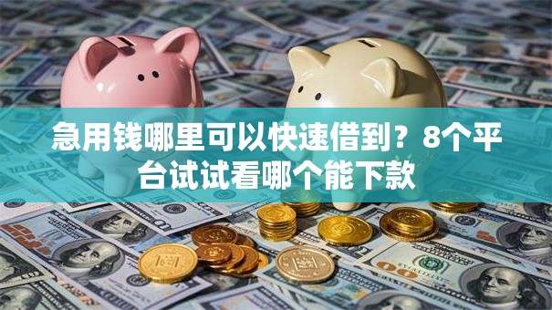 急用钱哪里可以快速借到?8个平台试试看哪个能下款 急用钱哪里可以快速借到?8个平台试试看哪个能下款