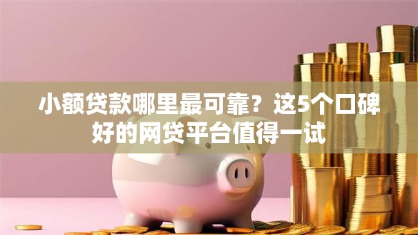 小额贷款哪里最可靠？这5个口碑好的网贷平台值得一试