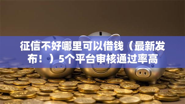 征信不好哪里可以借钱（最新发布！）5个平台审核通过率高