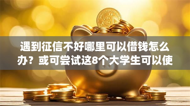 遇到征信不好哪里可以借钱怎么办?或可尝试这8个大学生可以使用的app 遇到征信不好哪里可以借钱怎么办?或可尝试这8个大学生可以使用的app