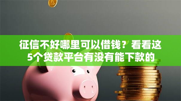 征信不好哪里可以借钱?看看这5个贷款平台有没有能下款的 征信不好哪里可以借钱?看看这5个贷款平台有没有能下款的
