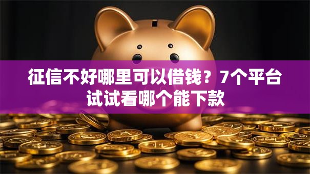 征信不好哪里可以借钱?7个平台试试看哪个能下款 征信不好哪里可以借钱?7个平台试试看哪个能下款