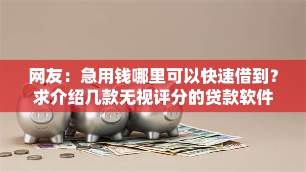 网友:急用钱哪里可以快速借到?求介绍几款无视评分的贷款软件 网友:急用钱哪里可以快速借到?求介绍几款无视评分的贷款软件