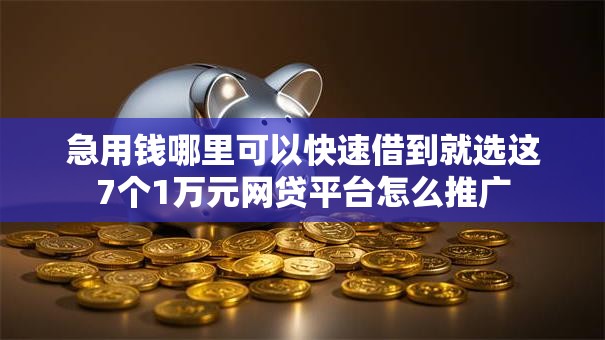 急用钱哪里可以快速借到就选这7个1万元网贷平台怎么推广 急用钱哪里可以快速借到就选这7个1万元网贷平台怎么推广