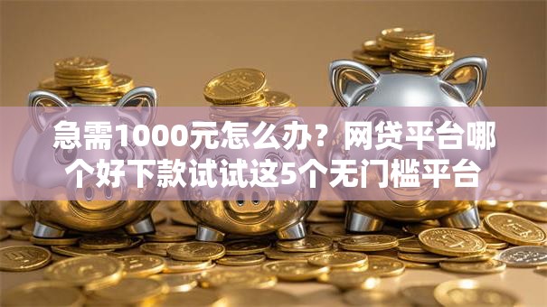 急需1000元怎么办?网贷平台哪个好下款试试这5个无门槛平台 急需1000元怎么办?网贷平台哪个好下款试试这5个无门槛平台