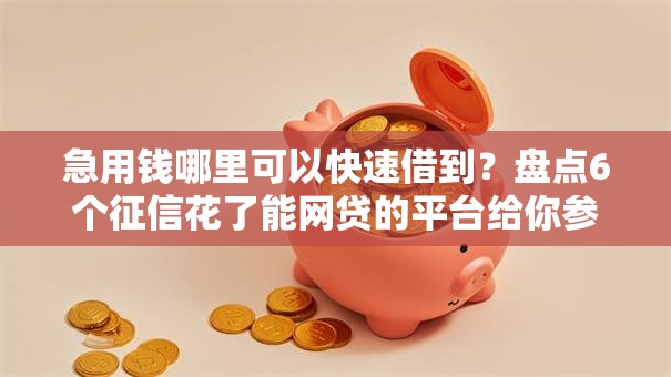 急用钱哪里可以快速借到?盘点6个征信花了能网贷的平台给你参考 急用钱哪里可以快速借到?盘点6个征信花了能网贷的平台给你参考