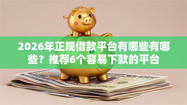 2026年正规借款平台有哪些有哪些?推荐6个容易下款的平台 2026年正规借款平台有哪些有哪些?推荐6个容易下款的平台