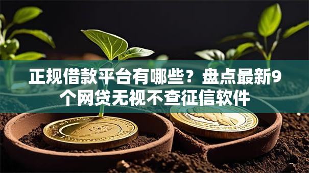 正规借款平台有哪些?盘点最新9个网贷无视不查征信软件 正规借款平台有哪些?盘点最新9个网贷无视不查征信软件